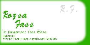 rozsa fass business card